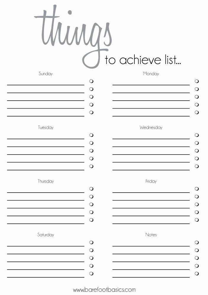Things to Do List Template New Free Things to Achieve List Printable This is My Current