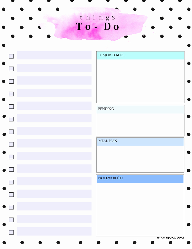 Things to Do List Template Unique Printable Daily to Do List Template to Get Things Done