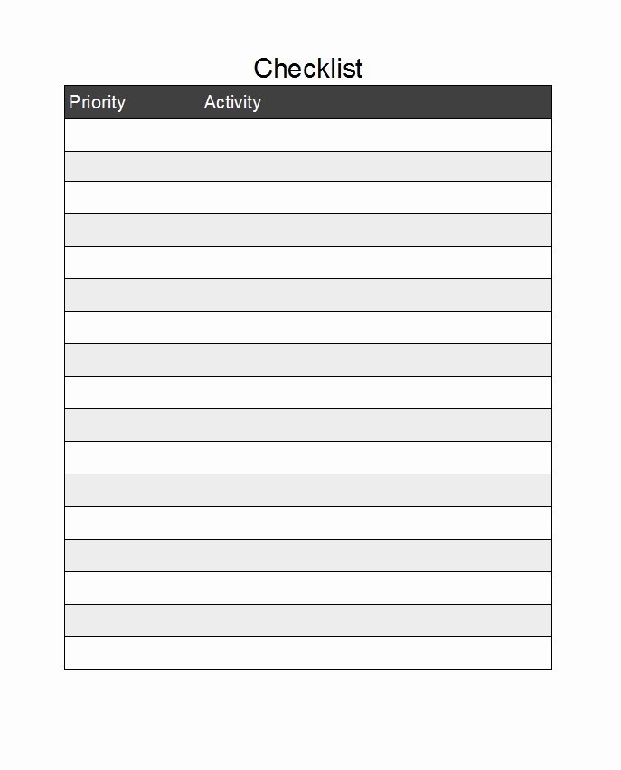 To Do List Template Word Fresh 50 Printable to Do List &amp; Checklist Templates Excel Word