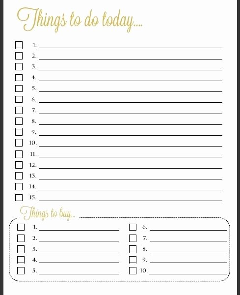 To Do List Template Word Inspirational to Do List Template Download