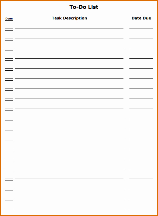 To Do List Template Word Luxury 5 todo List Template