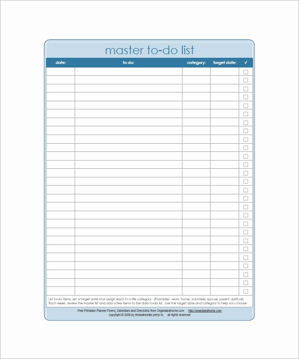 To Do List Template Word Luxury Weekly to Do List Template 6 Free Word Excel Pdf