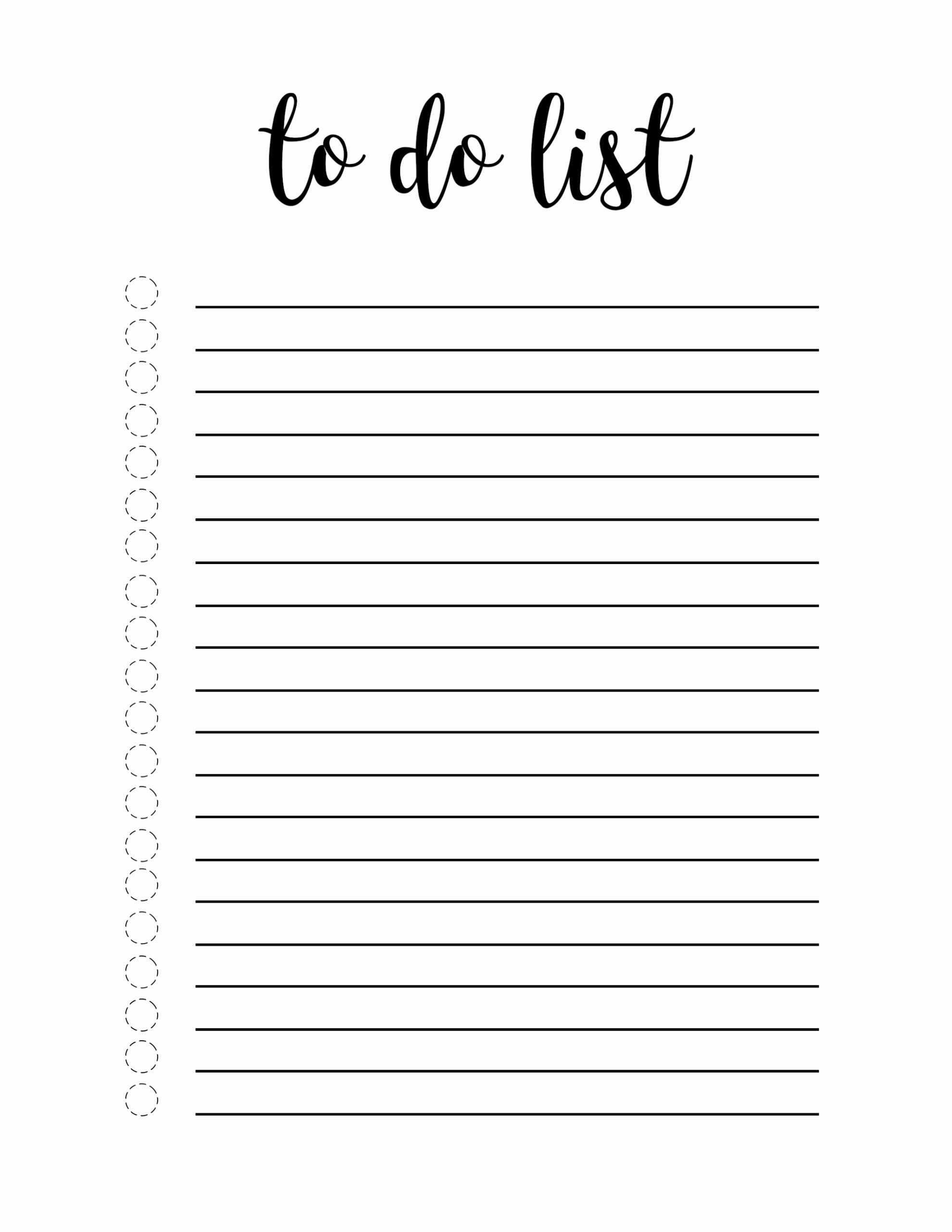 To Do List Templates Beautiful Free Printable to Do List Template Paper Trail Design