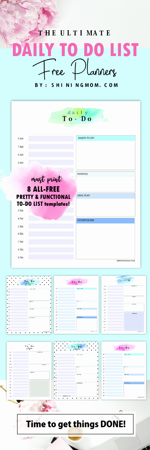 To Do List Templates Beautiful Printable Daily to Do List Template to Get Things Done
