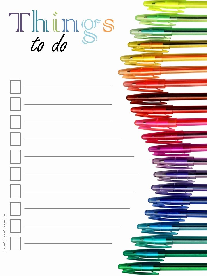 To Do List Templates Lovely to Do List Template