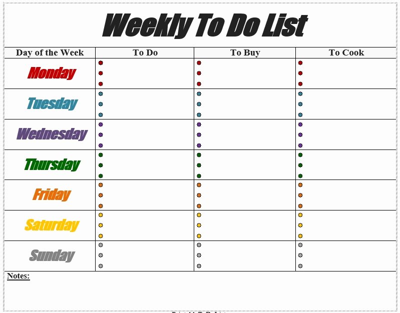 To Do List Templates New 10 Free Sample Weekly to Do List Templates Printable Samples