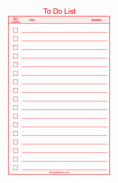 To Do List Templates New to Do Checklist Template 2