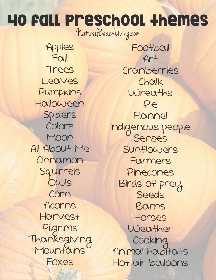 Toddler Lesson Plan Ideas Lovely 40 Best Fall Preschool themes and Activities Natural