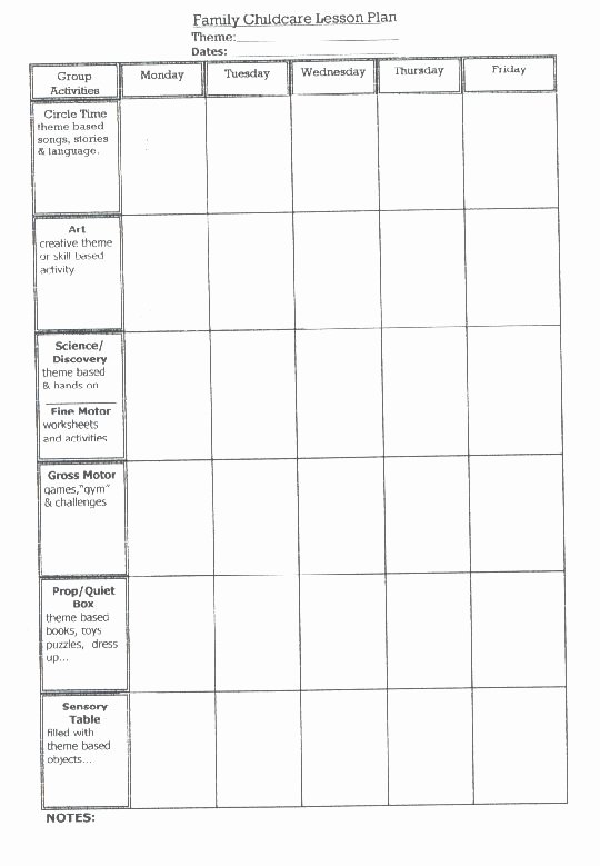 Toddler Lesson Plan Template Beautiful Lesson Plan Template