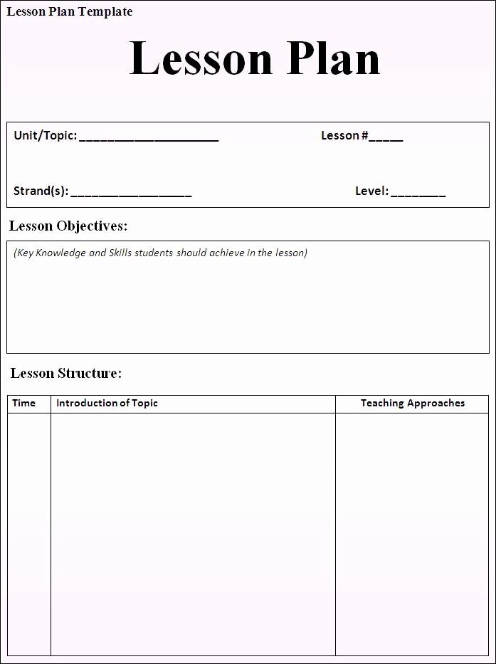 Toddler Lesson Plan Template Best Of 25 Best Ideas About Lesson Plan Templates On Pinterest