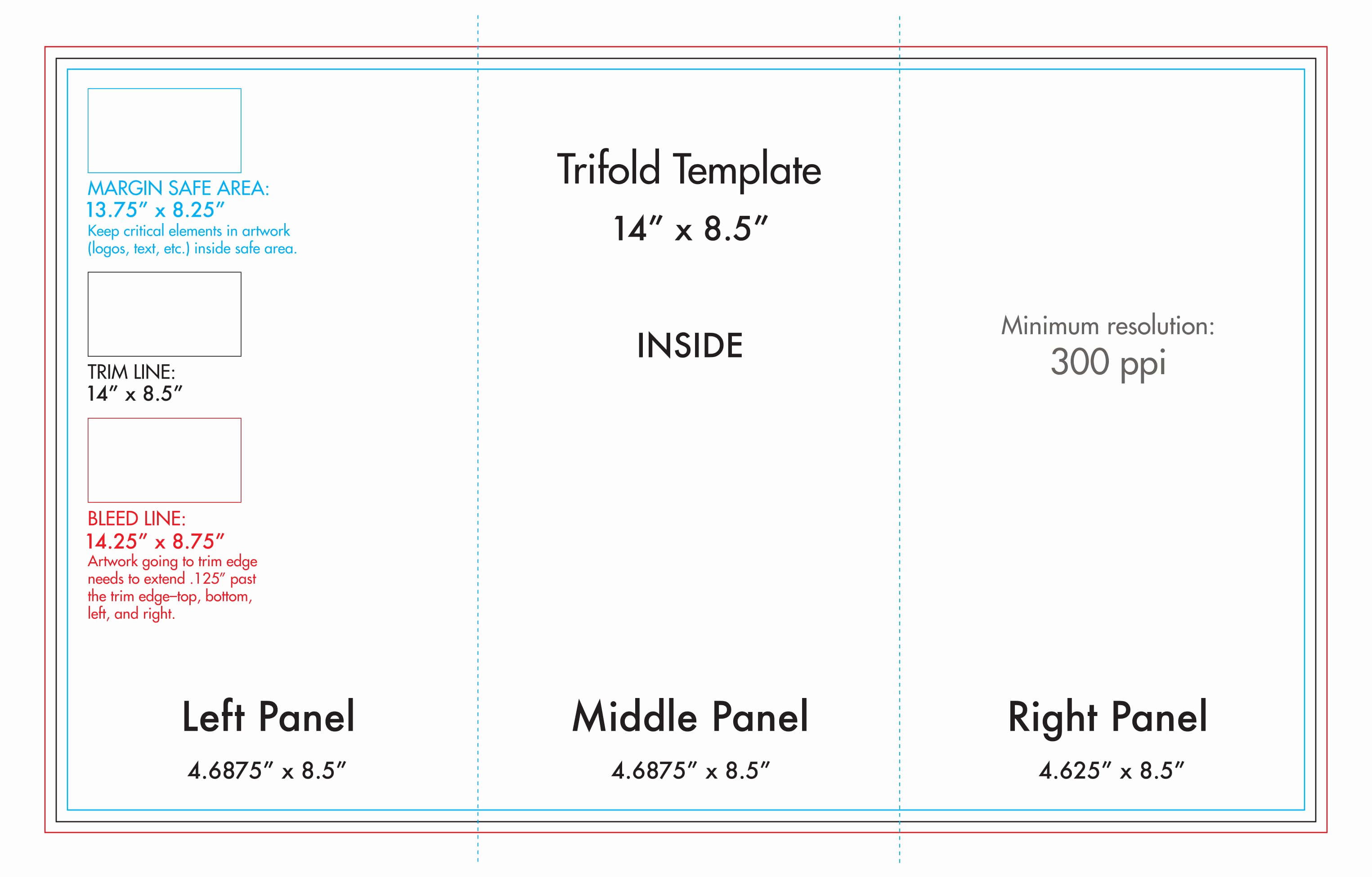 Tri Fold Brochure Size Beautiful 8 5&quot; X 14&quot; Tri Fold Brochure Template U S Press