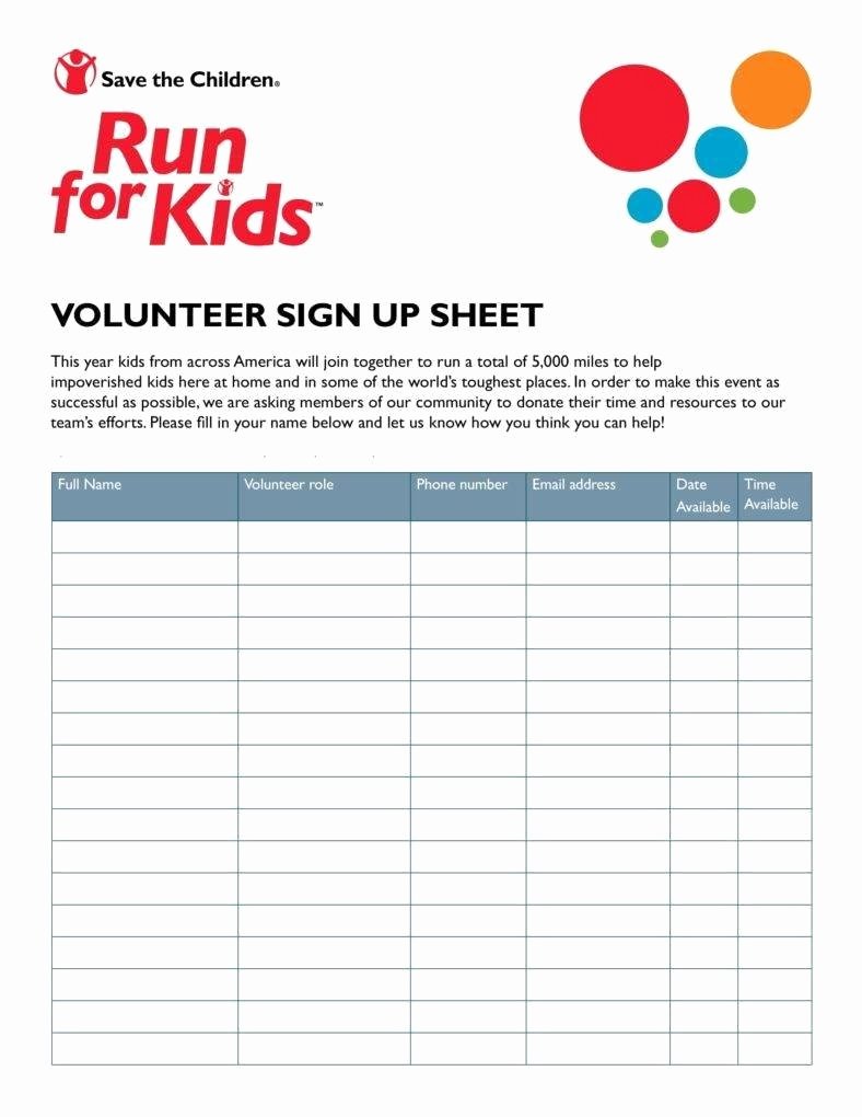 Volunteer Sign In Sheet Awesome 10 Volunteer Sign Up Sheet Templates Pdf