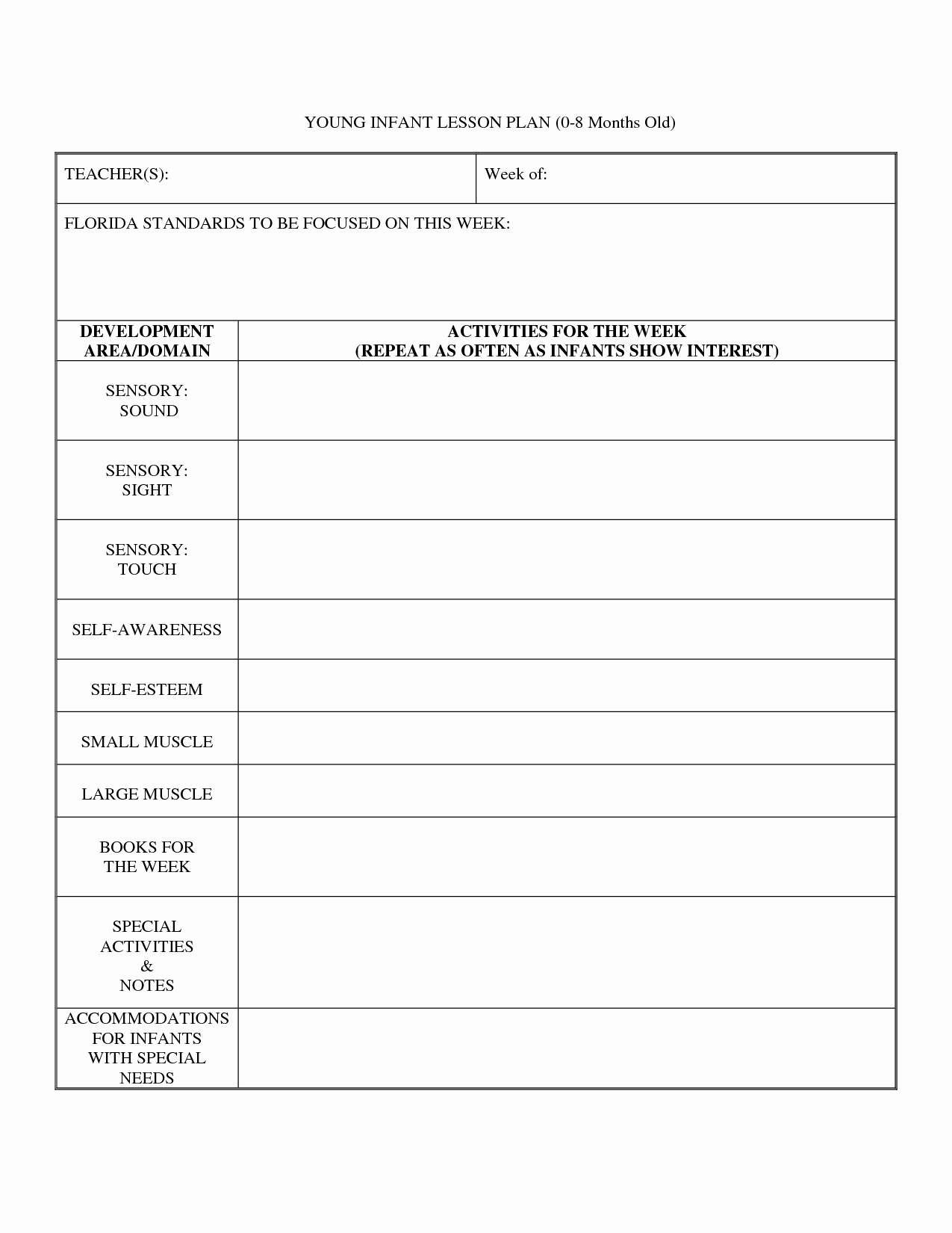 Weekly Lesson Plan Template Pdf Beautiful Best S Of Blank Printable Lesson Plans form