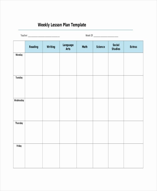 Weekly Lesson Plan Template Pdf Fresh Lesson Plan Template 22 Free Word Pdf Documents