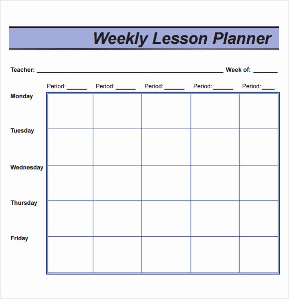 Weekly Lesson Plan Template Pdf Lovely Free 8 Sample Lesson Plans In Pdf