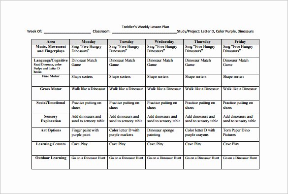 Weekly Lesson Plan Template Pdf Unique Weekly Lesson Plan Template 10 Free Pdf Word format