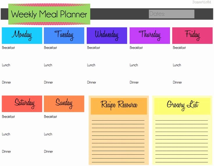 Weekly Meal Plan Template Fresh Best 25 Meal Planning Templates Ideas On Pinterest