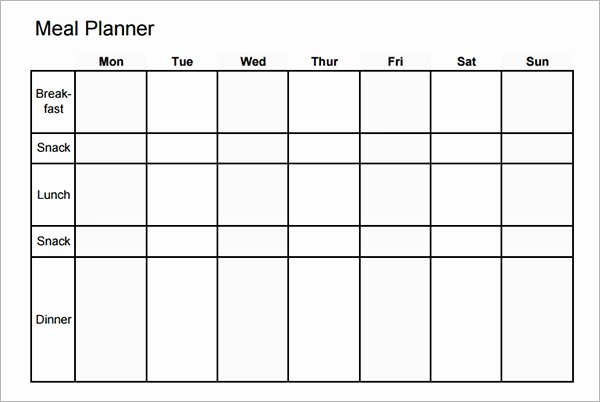 Weekly Meal Planning Template Awesome Free 17 Meal Planning Templates In Pdf Excel