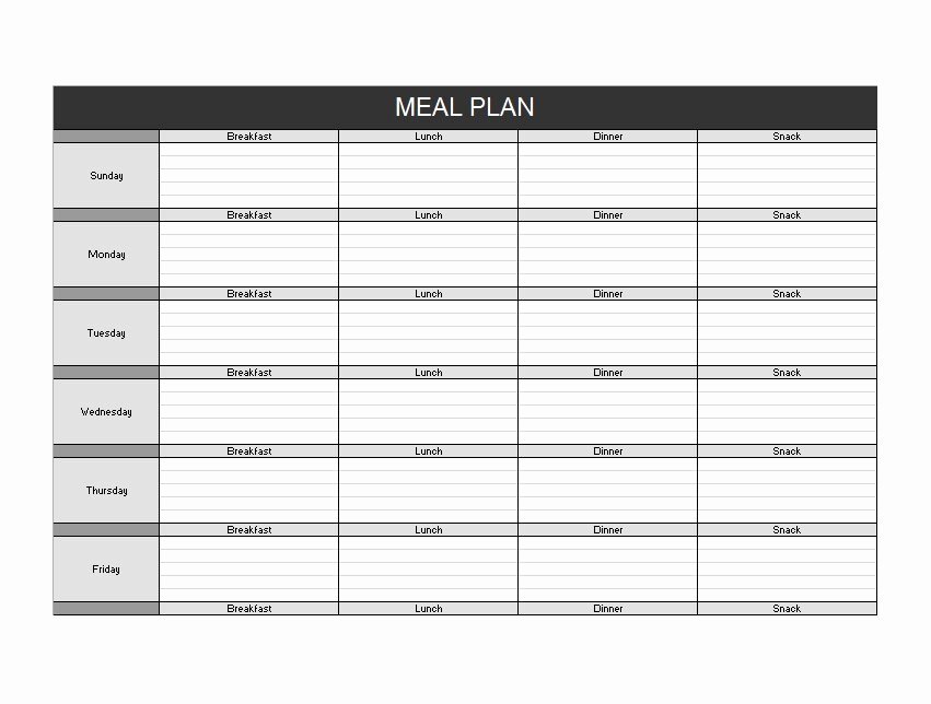 Weekly Meal Planning Template Best Of 40 Weekly Meal Planning Templates Template Lab