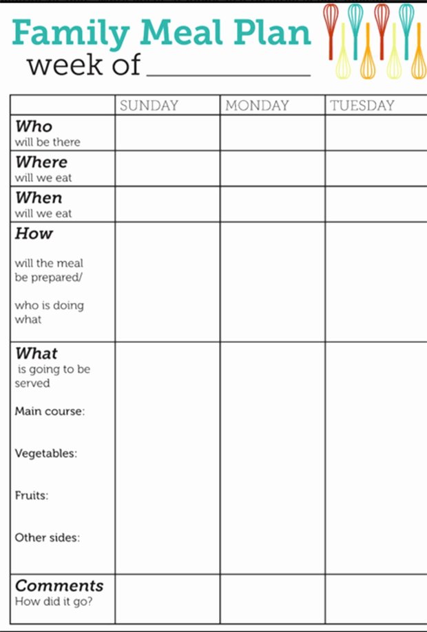 Weekly Meal Planning Template Best Of Printable Meal Planning Templates to Simplify Your Life