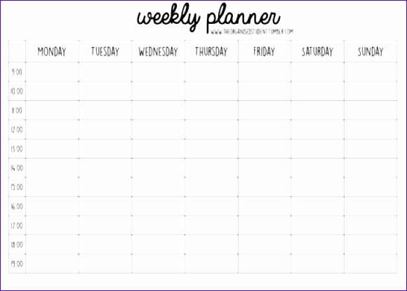 Weekly Planner Template Pdf Fresh 8 Excel Template Project Planner Exceltemplates