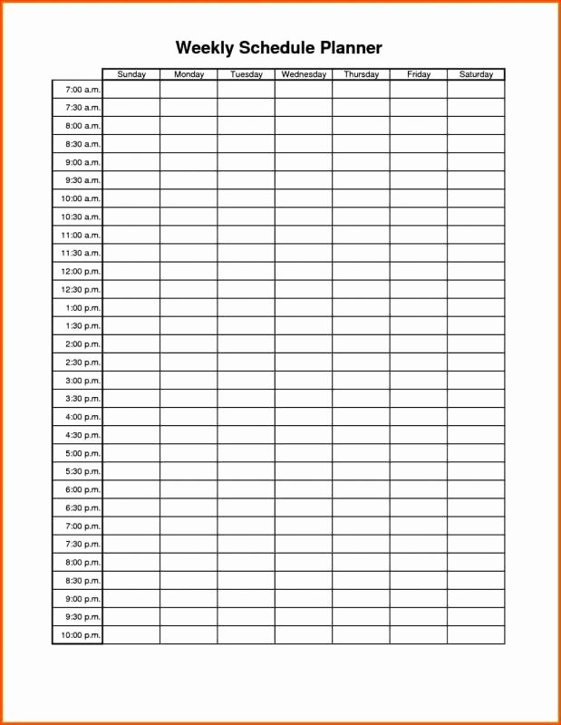 Weekly Planner Template Pdf Inspirational Weekly Schedule Template Pdf