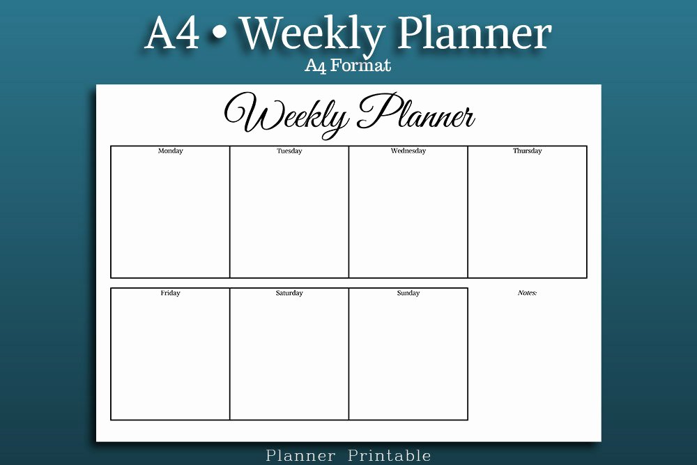 Weekly Planner Template Pdf Lovely Weekly Planner Template A4 Size Printable Pdf A4 Weekly