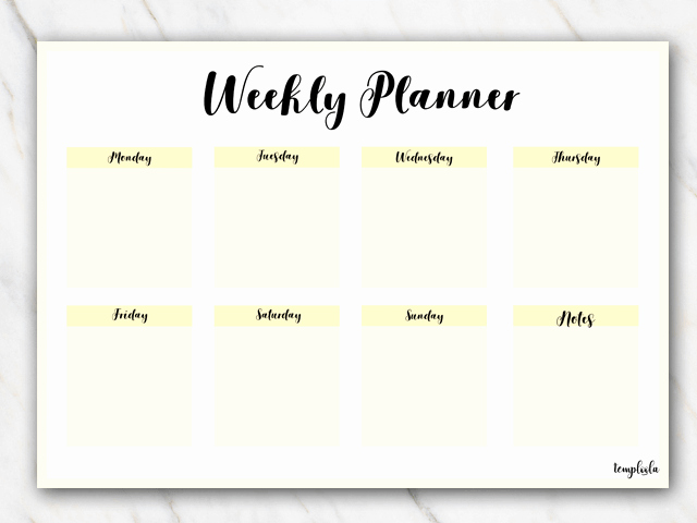 Weekly Planner Template Pdf Luxury 12 Free Printable Weekly Planner Pdf Templates [2018]