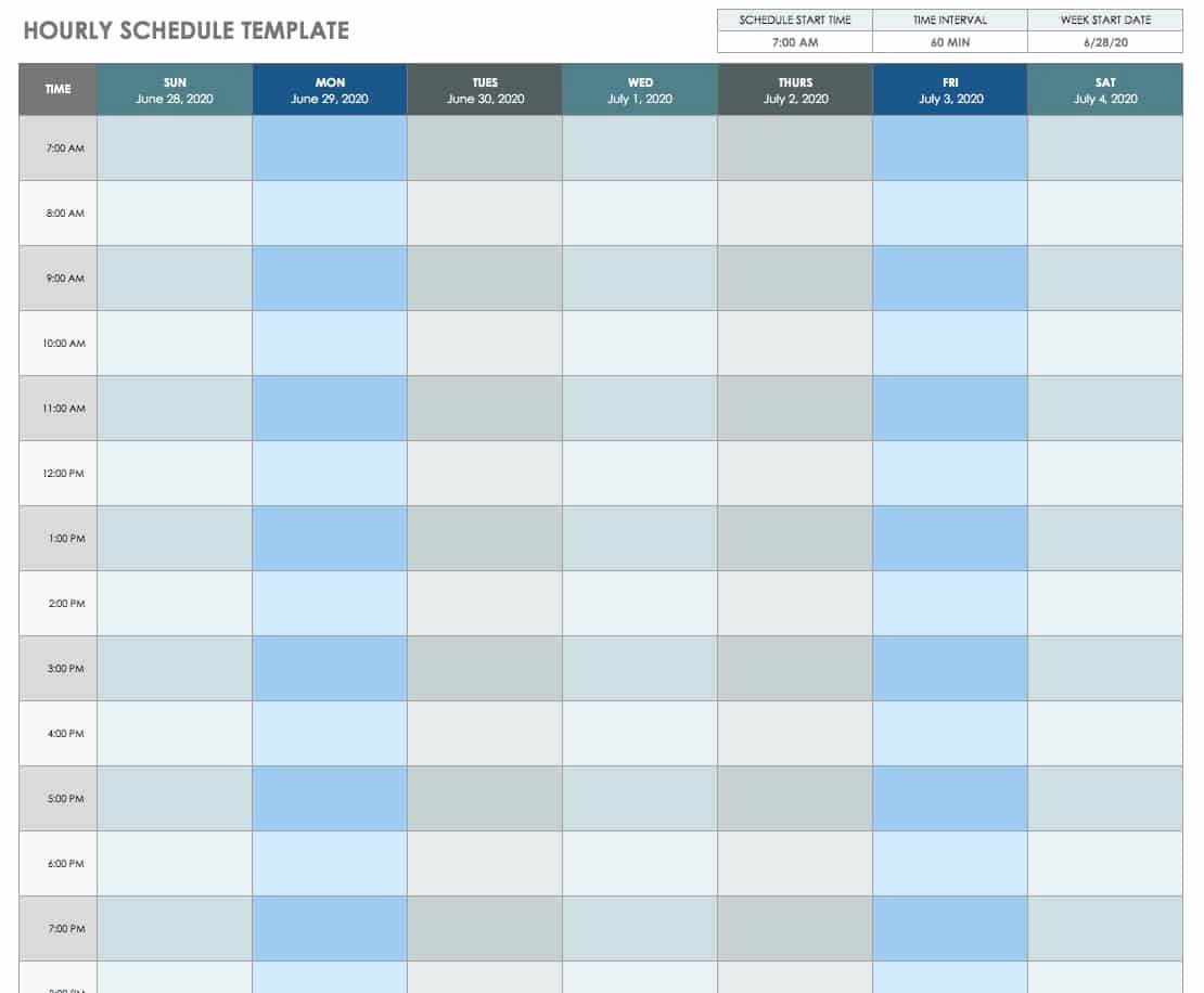 Weekly Schedule Templates Excel Beautiful Free Printable Daily Calendar Templates