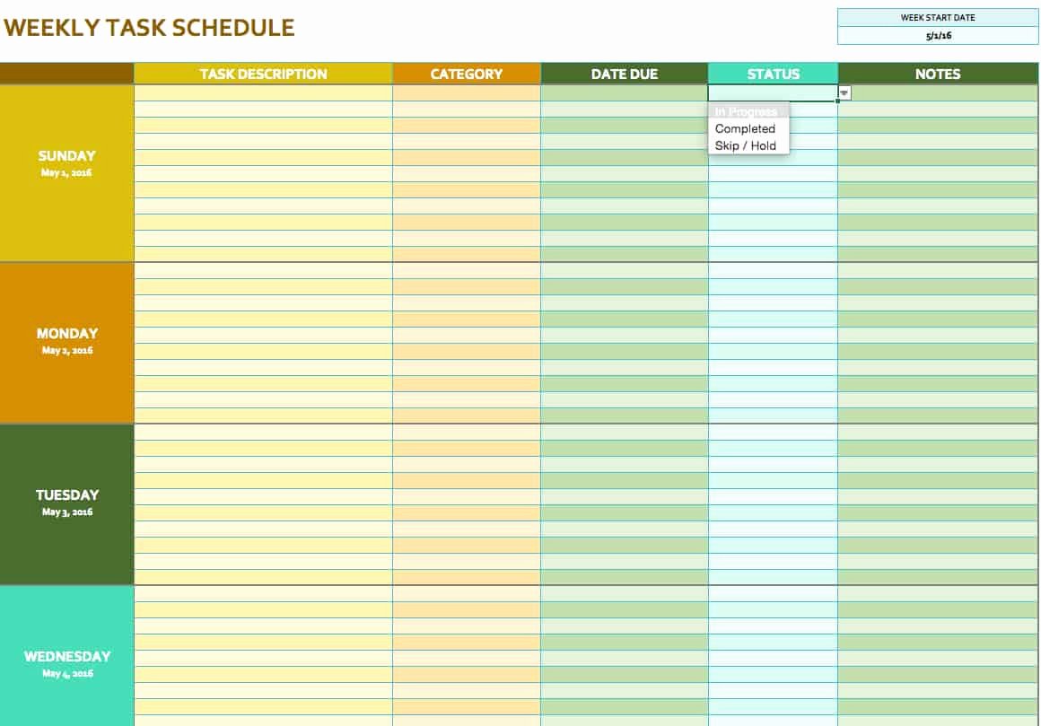Weekly Schedule Templates Excel Elegant Free Weekly Schedule Templates for Excel Smartsheet