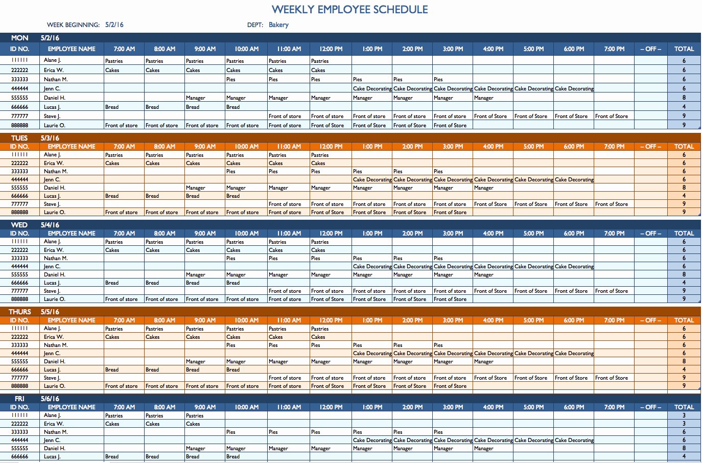 Weekly Schedule Templates Excel Inspirational Monthly Schedule Template