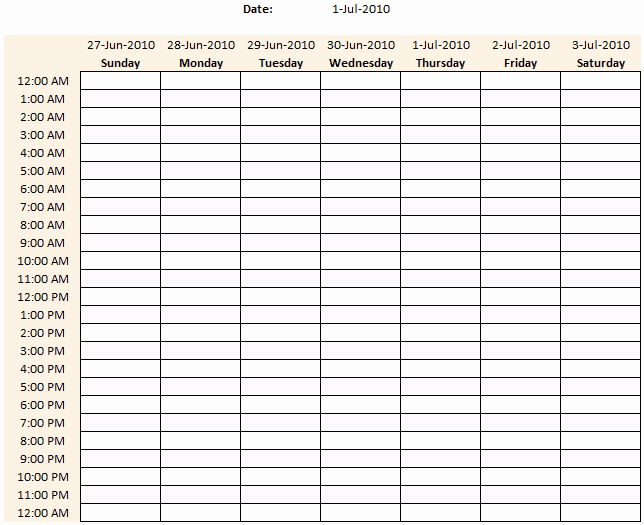 Weekly Schedule Templates Excel Unique 5 Weekly Schedule Templates Excel Xlts