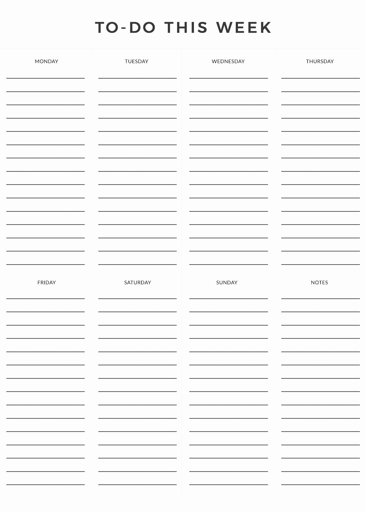 Weekly todo List Template Beautiful Printable to Do List Hej Doll