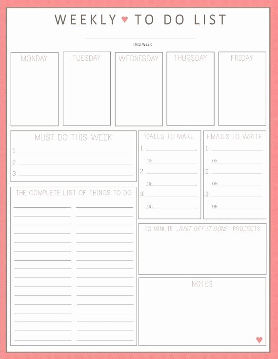 Weekly todo List Template New Best to Do List Ever Weekly to Do List 1sheet Printable