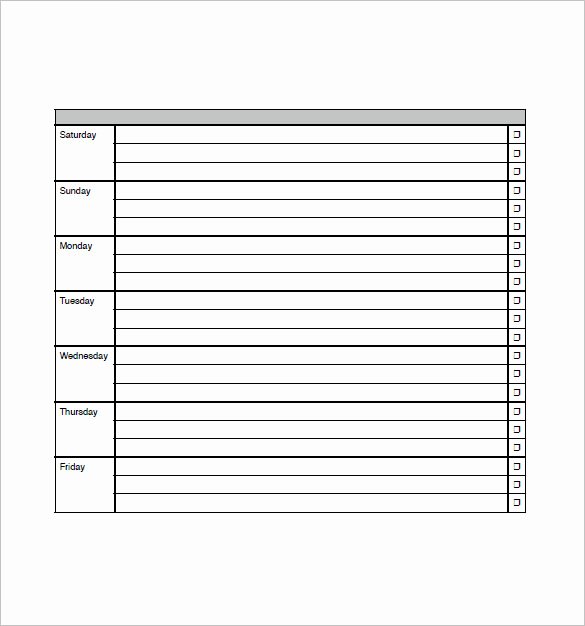 Weekly todo List Template New Weekly to Do List Template 6 Free Word Excel Pdf