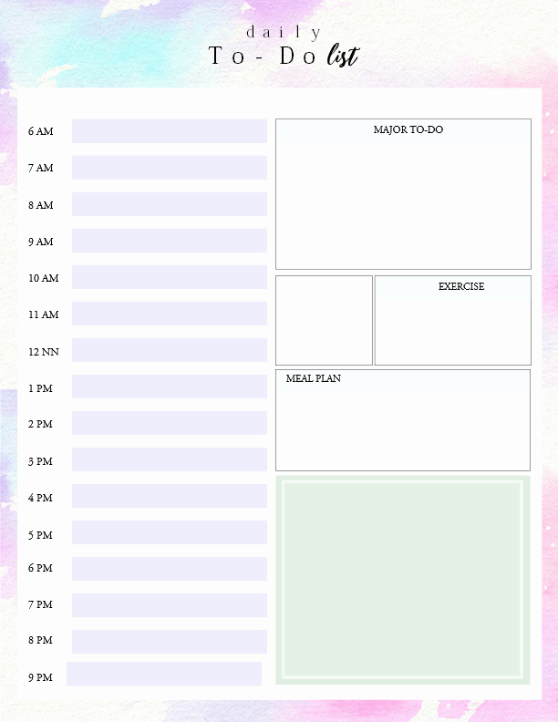 Weekly todo List Template Unique Printable Daily to Do List Template to Get Things Done