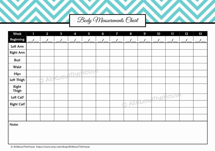 Weight Loss Measurement Chart Best Of Health and Fitness Printables Kit