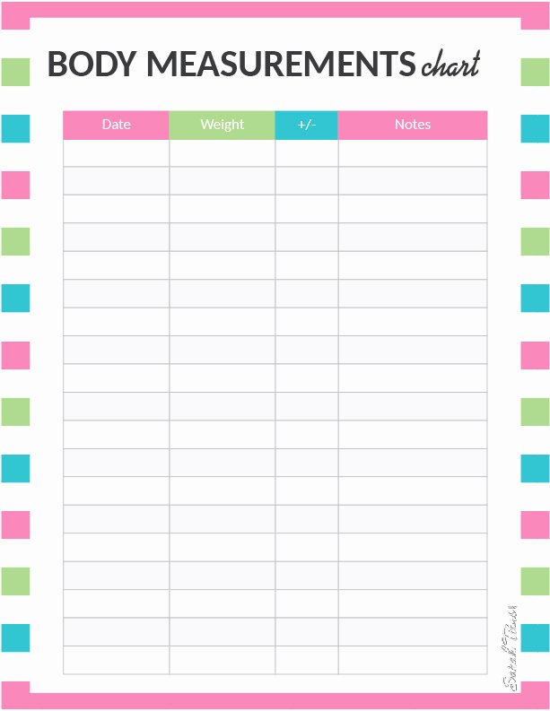 Weight Loss Measurement Chart Luxury Free Printables Archives Page 20 Of 31 Sarah Titus