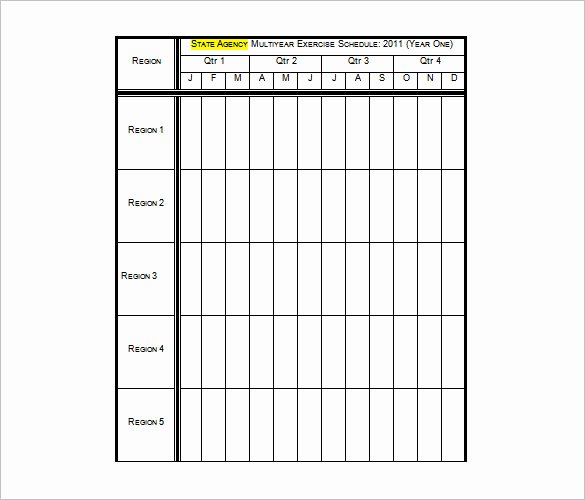 Work Out Schedule Templates Lovely Exercise Schedule Template 7 Free Word Excel Pdf