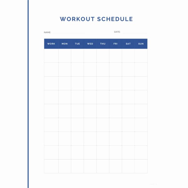 Work Out Schedule Templates New 22 Workout Schedule Templates Pdf Doc