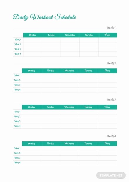 Work Out Schedule Templates New Daily Production Schedule Template In Microsoft Word