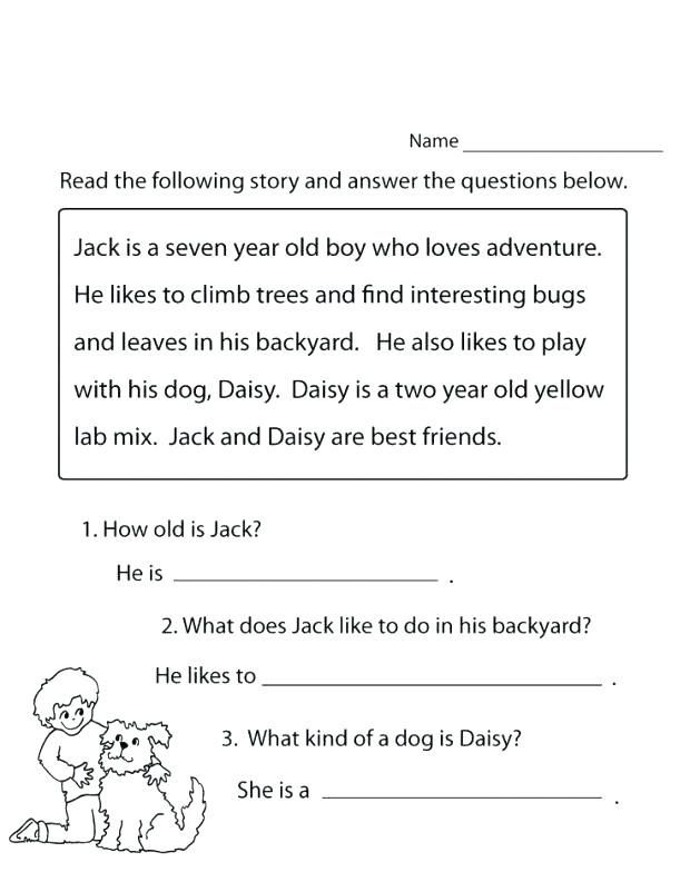 1st Grade Reading Worksheets Printable 1st Grade Reading Worksheets