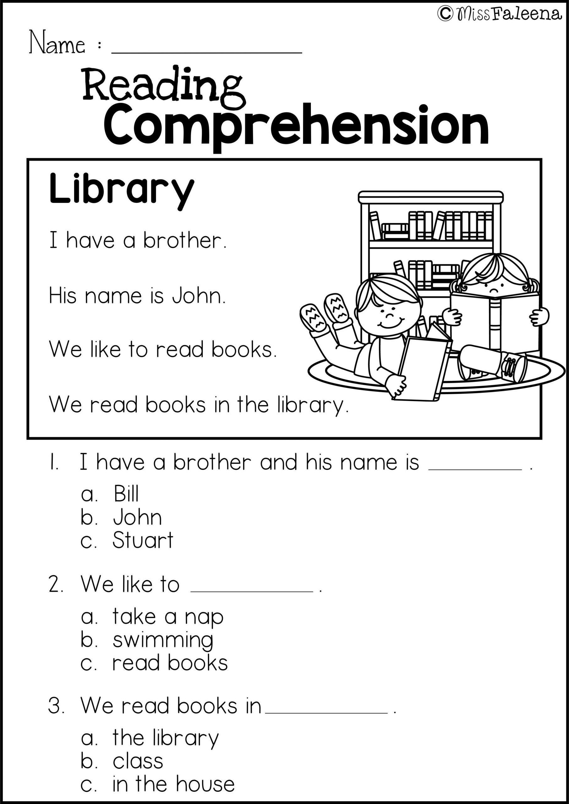 1st Grade Reading Worksheets Printable 4 Worksheet Reading Prehension Worksheets First Grade 1