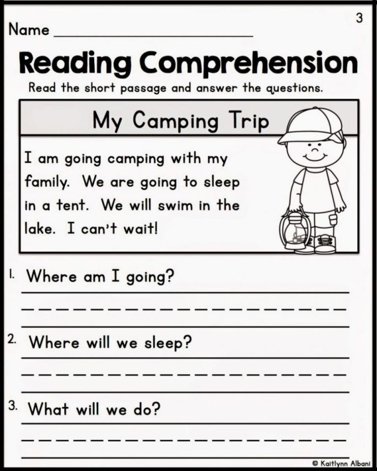 1st Grade Reading Worksheets Printable Free Printable Reading Prehension Worksheets for