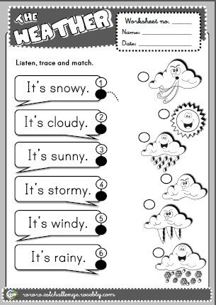 1st Grade Weather Worksheets English Yes 1 1st Graders Eslchallenge