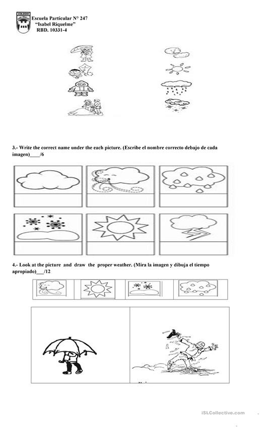 1st Grade Weather Worksheets Weather 1st Grade English Esl Worksheets for Distance