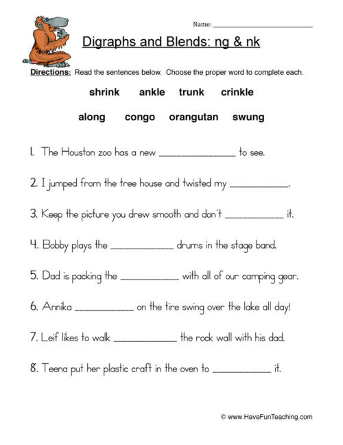2nd Grade Consonant Blends Worksheets Blends Worksheets • Have Fun Teaching