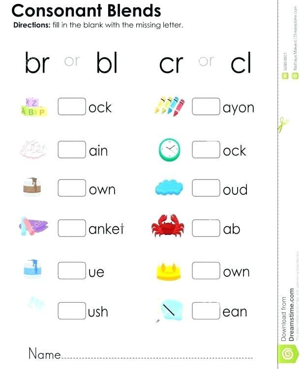 2nd Grade Consonant Blends Worksheets Consonant Blends Worksheets for Grade 2 End 3 Letter