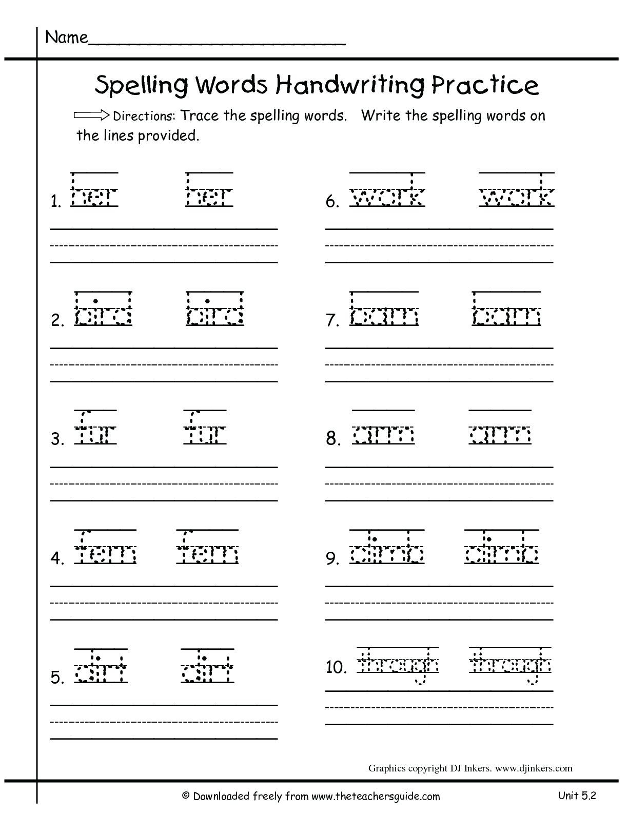 2nd Grade Handwriting Worksheets 1st Grade Handwriting Worksheets