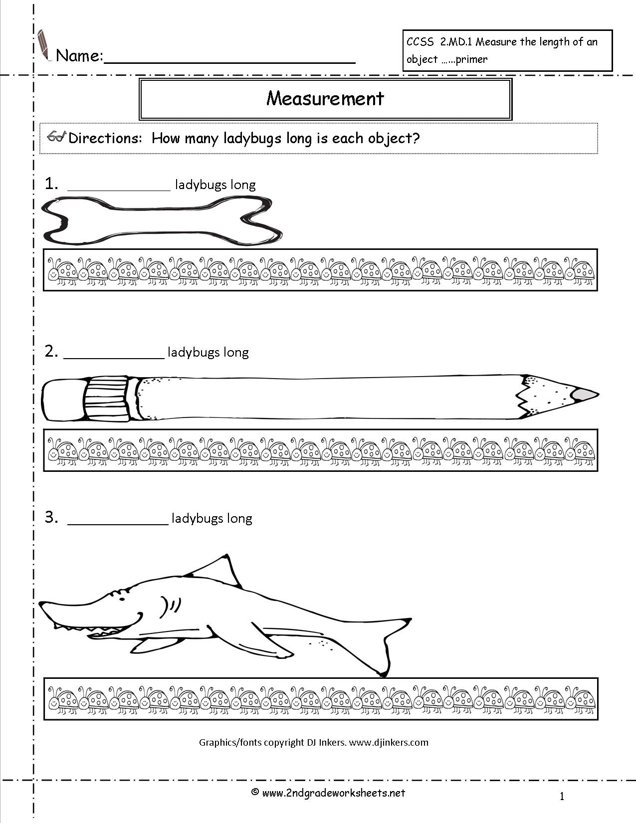 2nd Grade Measurement Worksheets Free Ccss 2 Md 1 Worksheets Measuring Worksheets